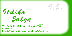 ildiko solya business card